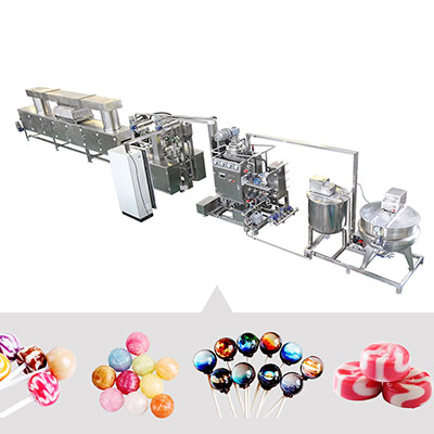 Machine pour fabrication de bonbon, bonbons sucettes
